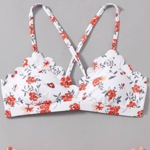 ROMWE SCALLOPS bikini top Size M